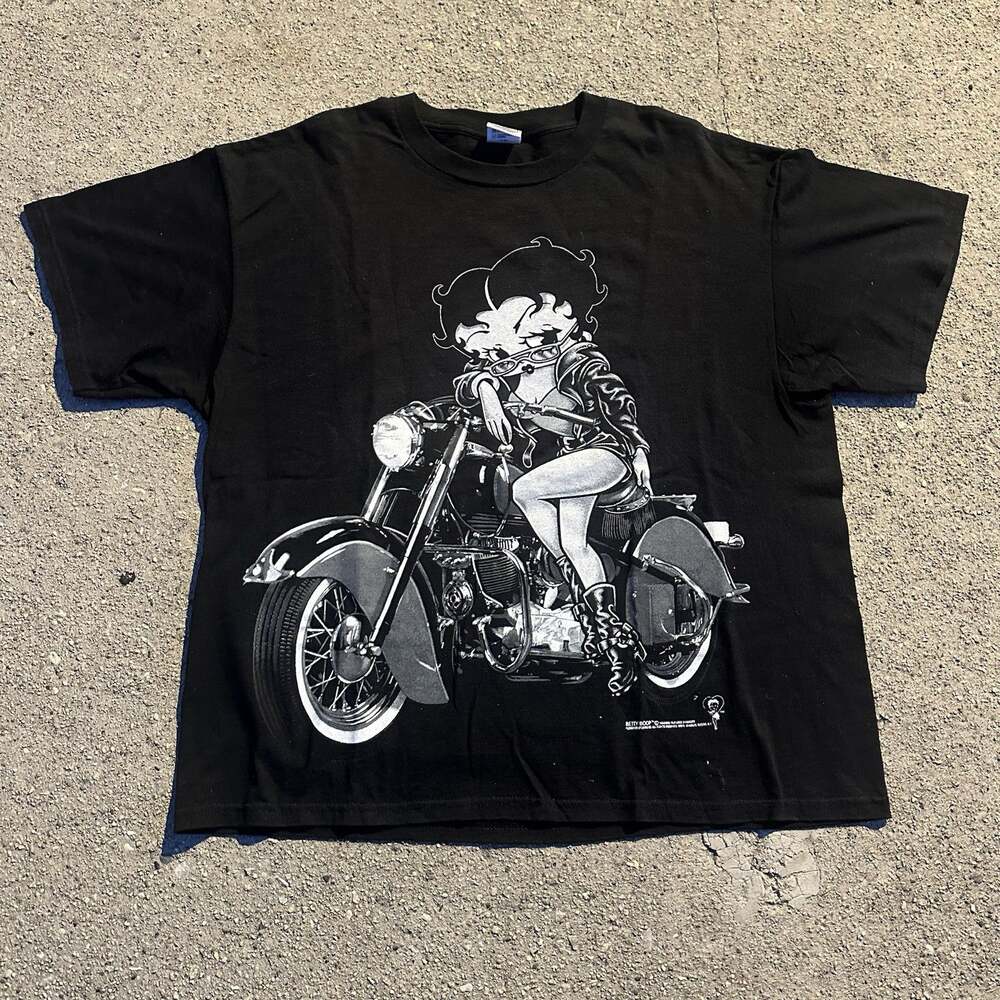 Vintage 1994 Betty Boop Motorcycle Biker Club T-Shirt XL Harley Davidson